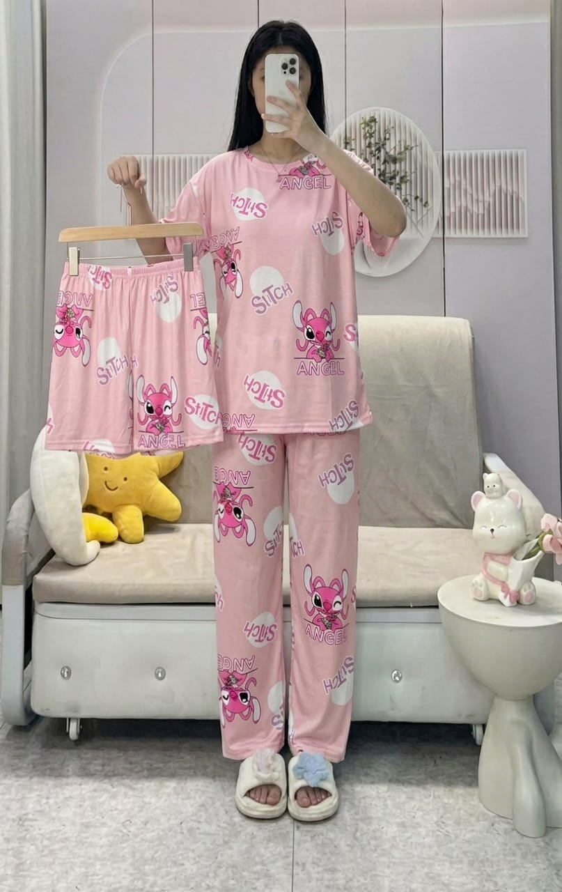 Women's Korean Fashion Pajamas 3 Pcs Set - HXF:1113#