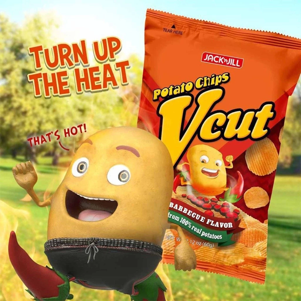 Jack 'n Jill V Cut Potato Chips Spicy BBQ - 60g (2+1) Offer