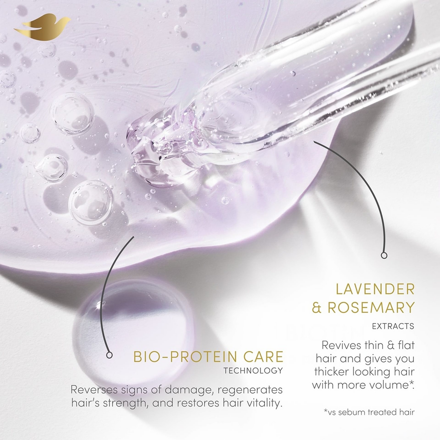 Dove Lavender Thickness Natural Origin Shampoo - 180ml