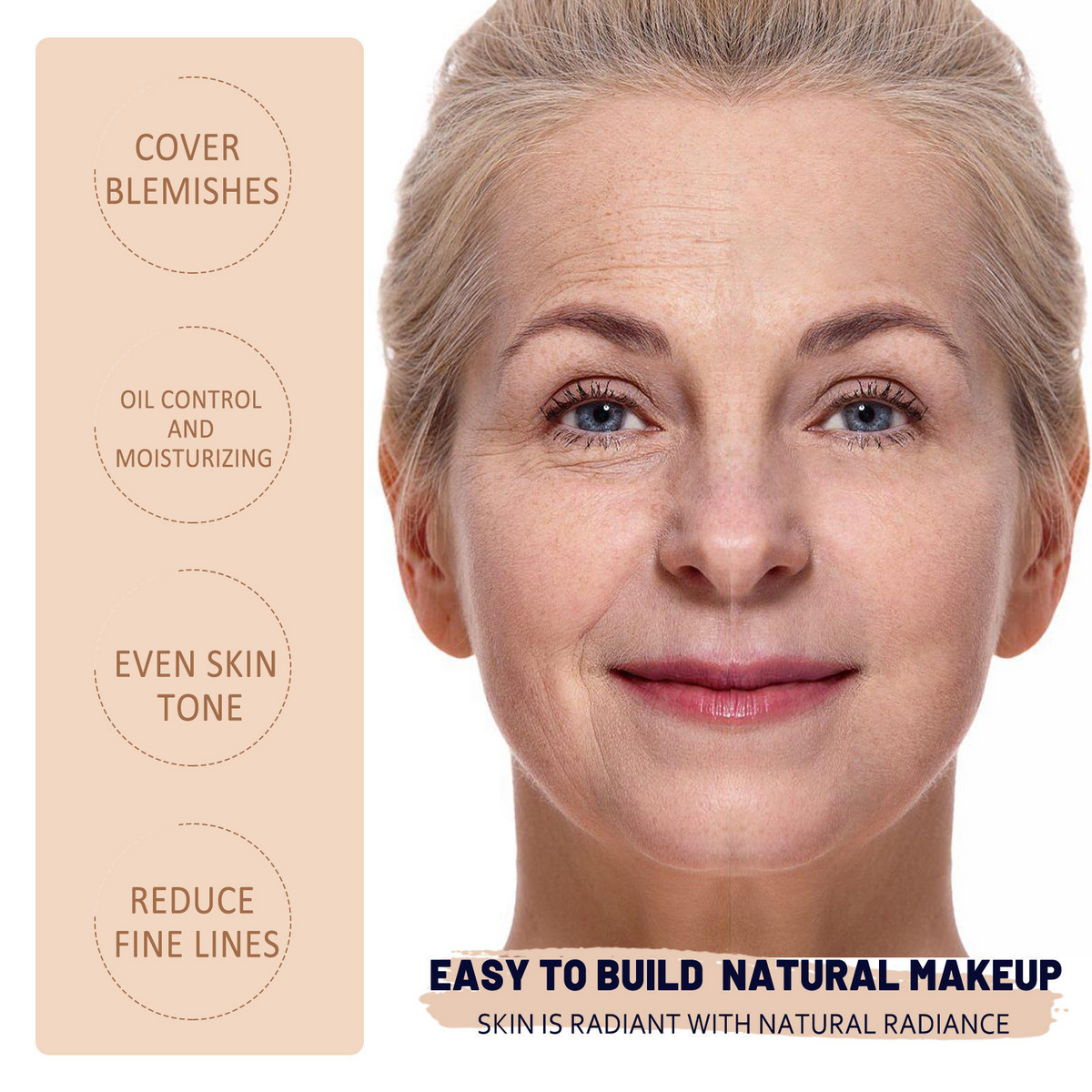 EELHOE Face Hyaluronic Acid Foundation Serum - light color