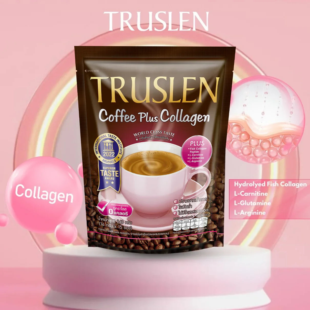 Truslen Coffee Plus Collagen - 16g × 15 Sticks (240g)