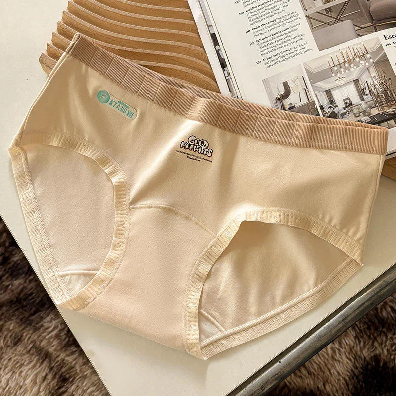 Women's Antibacterial Breathable Cotton Briefs 3Pcs Set #E3075