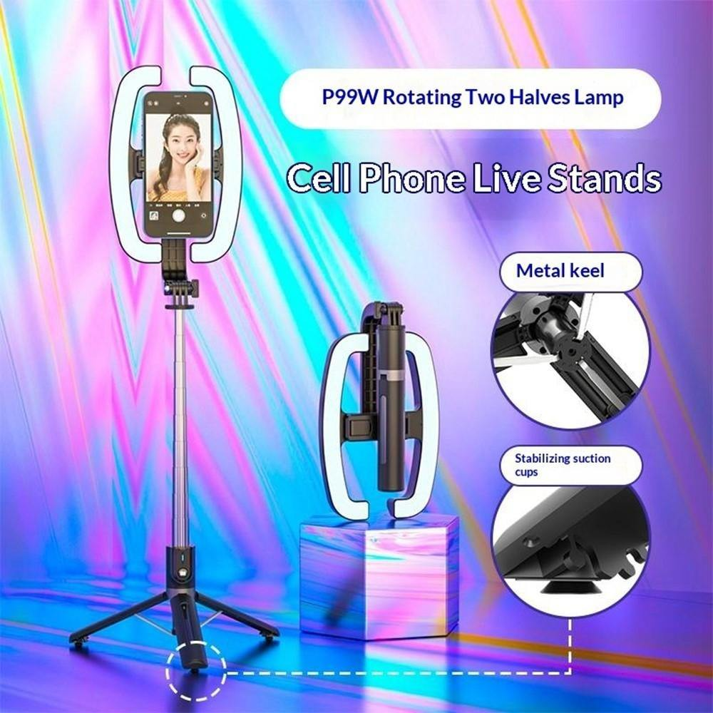 Tripod Live Broadcast Multifunctional Selfie Stick With Remote Control - P99W