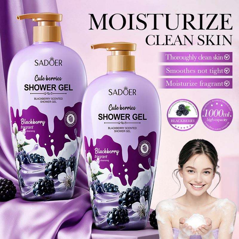 Sadoer Cute Berries Shower Gel Blackberry Fragrant - 1000ml