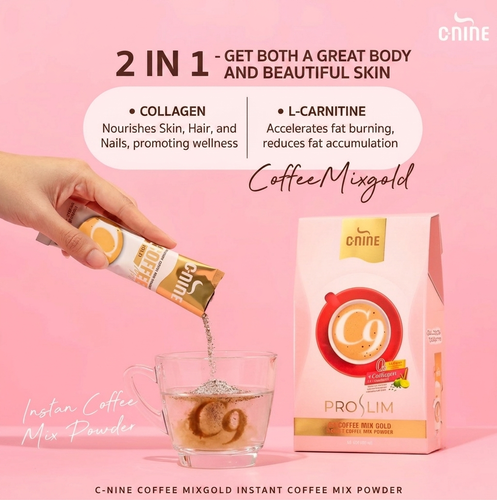 C-Nine Pro Slim C9 Instant Coffee Mix Gold - 15g × 10 Sachets (150g)