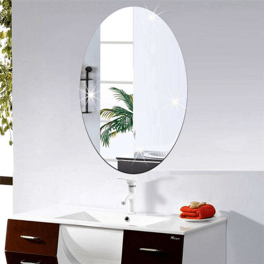 Oval Acrylic Self Adhesive Mirror - 4327