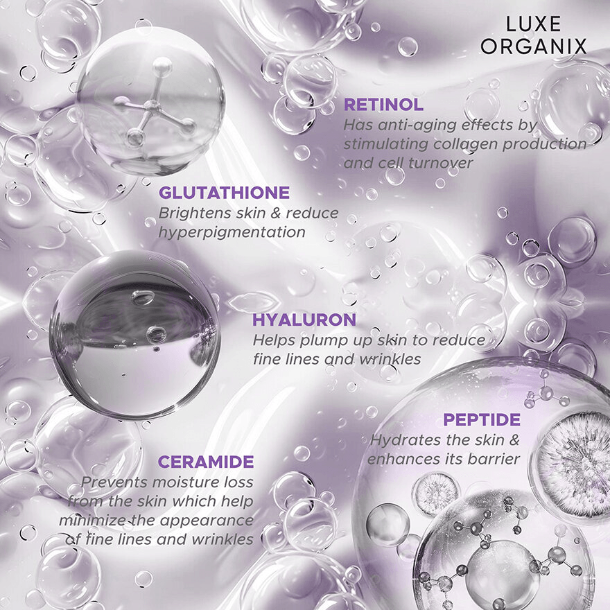 Luxe Organix Retinol + Gluta Youthful Radiance Brightening Serum Lotion - 350ml