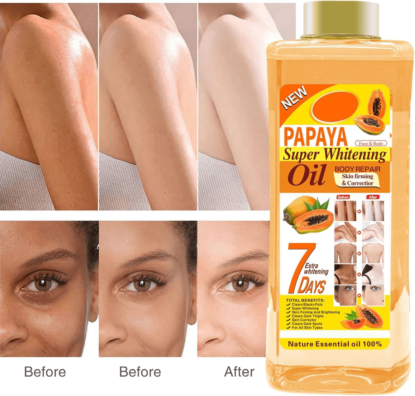 زيت فيت جولد بابايا لتبييض الجسم - 500 مل