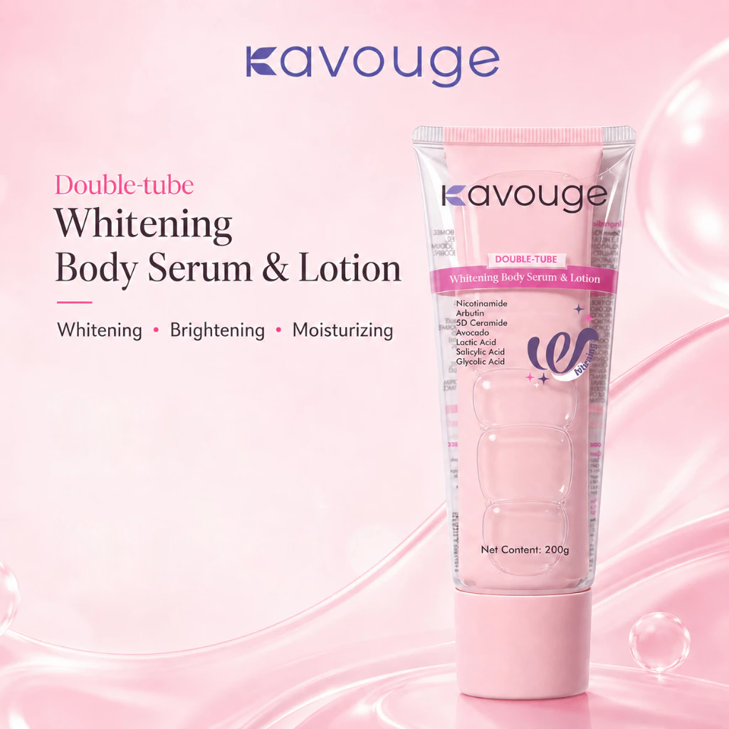 Kavouge Double Tube 2 In 1 Brightening Body Serum & Lotion - 200g