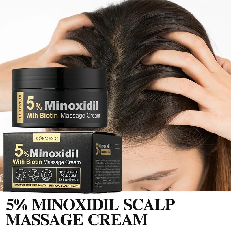 Kormesic 5% Minoxidil With Biotin Hair Massage Cream - 100g
