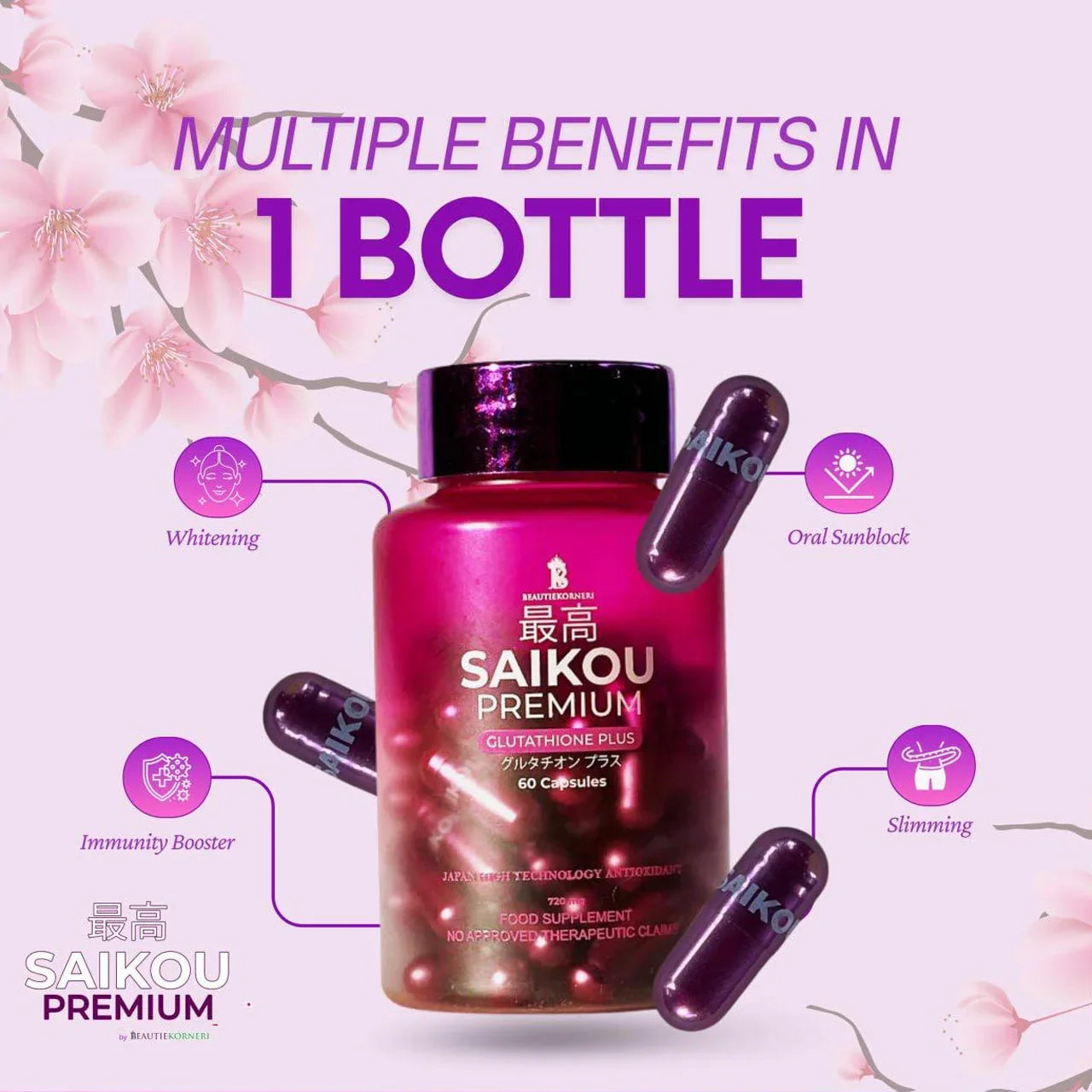 SAIKOU Premium Glutathione Plus