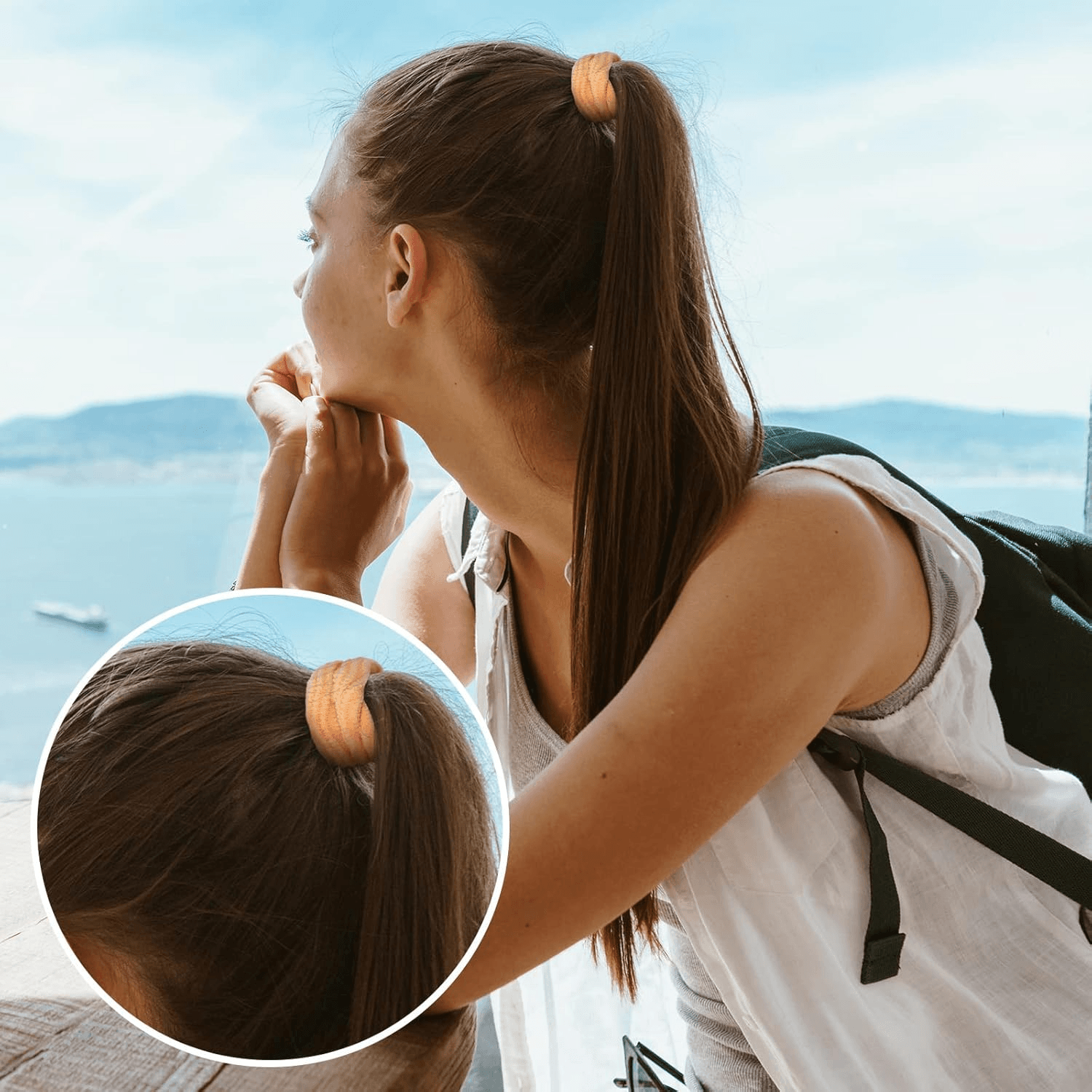 Fashion Korean Elastic Hair Bands - 8 Pcs