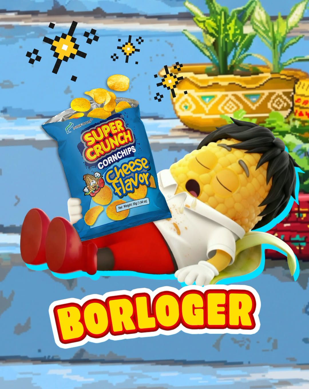 Super Crunch Corn Chips Cheese Flavor - 55g