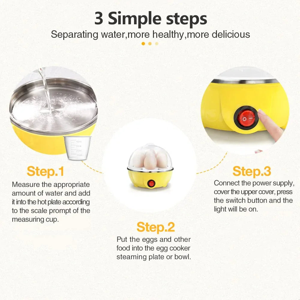 Multi-Function Electric Egg Poacher Steamer