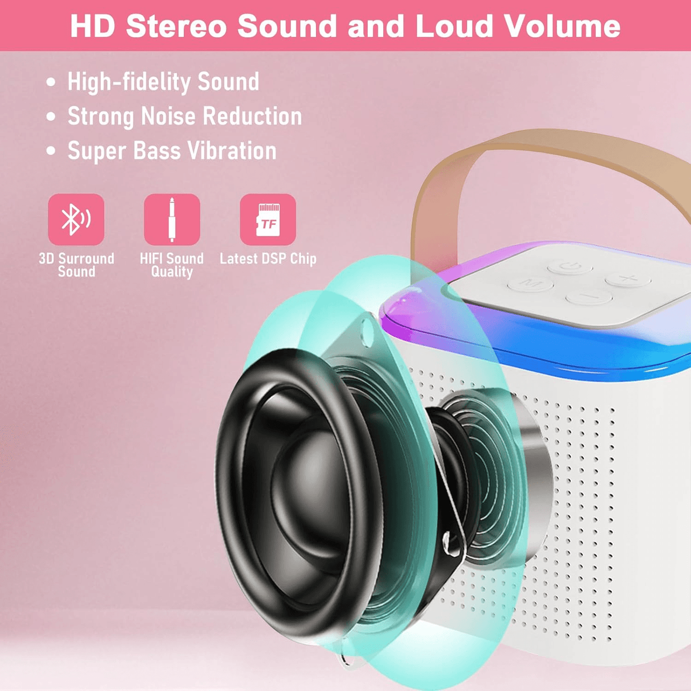 Wireless Portable Karaoke Machine With Dual Microphone - Y1