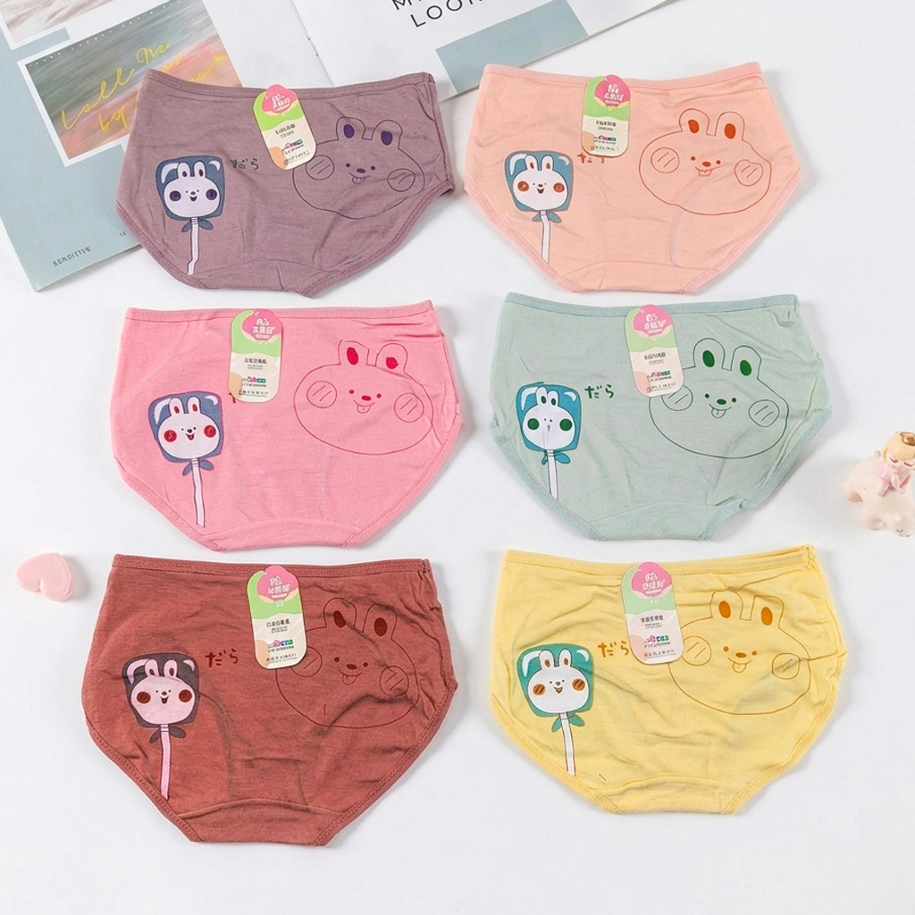 Women's Cartoon Design Breathable Briefs 3Pcs Set #320