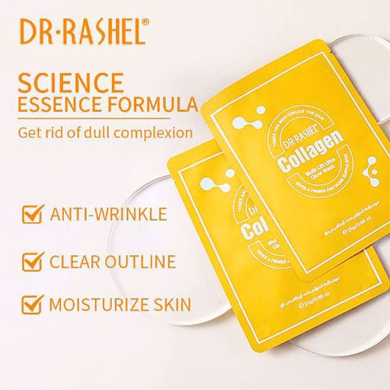 Dr.Rashel Collagen Multi-Lift Glow Mask - 10 Pcs × 25g