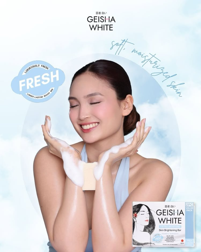 Geisha Soap Extra Moisture Skin Brightening Bar - 65g x 2Pcs