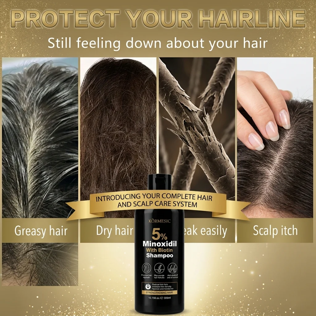 Kormesic 5% Minoxidil With Biotin Shampoo - 300ml