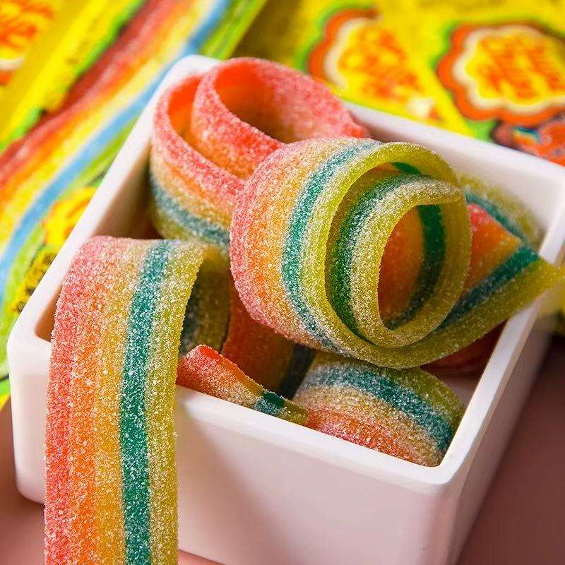 Chupa Chups Sour Belt Soft & Chewy Candy Mixed Fruit Flavour - 10g × 6Pcs