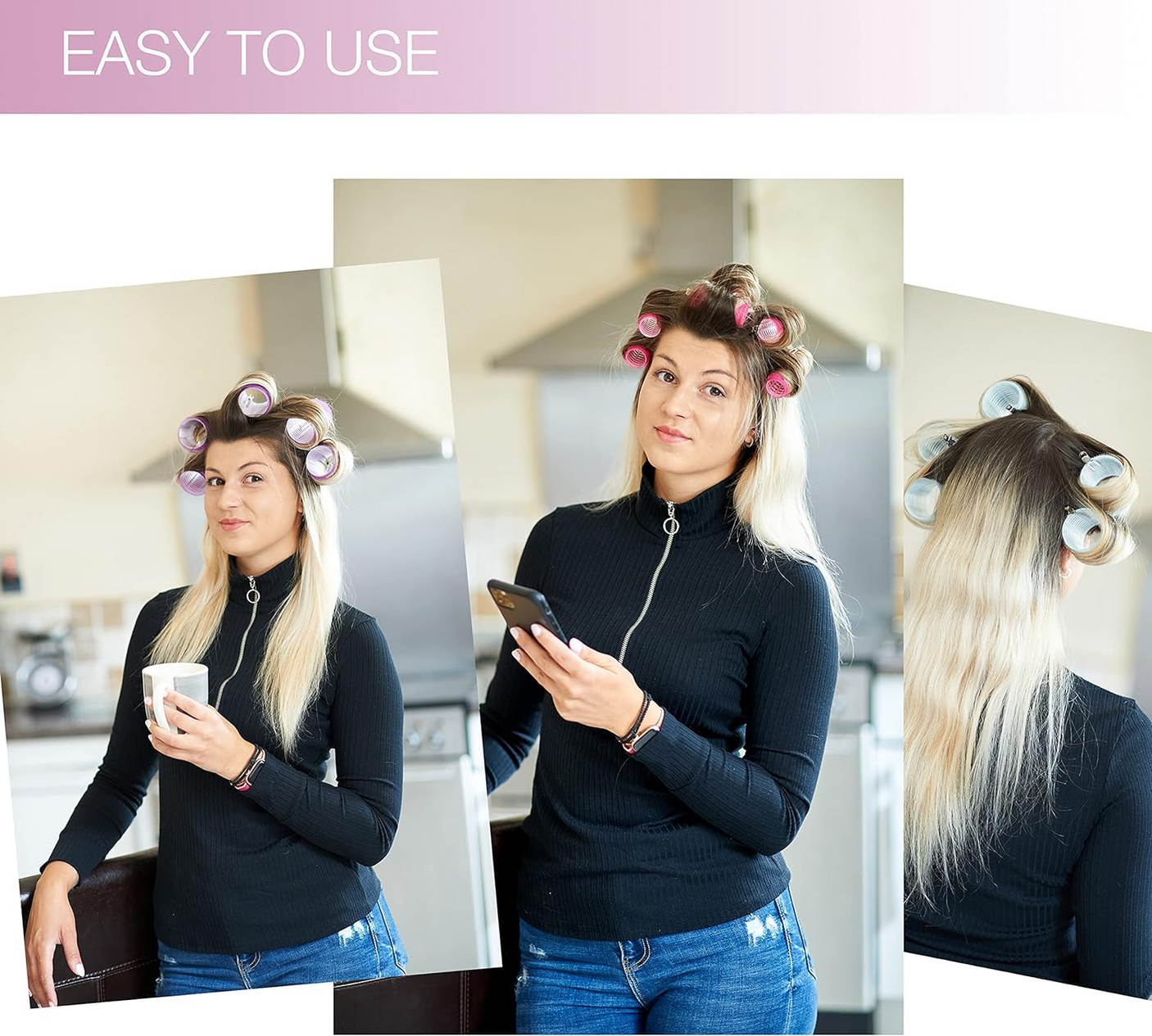 Professional Hurtless Hair Roller - 6 Pcs Set