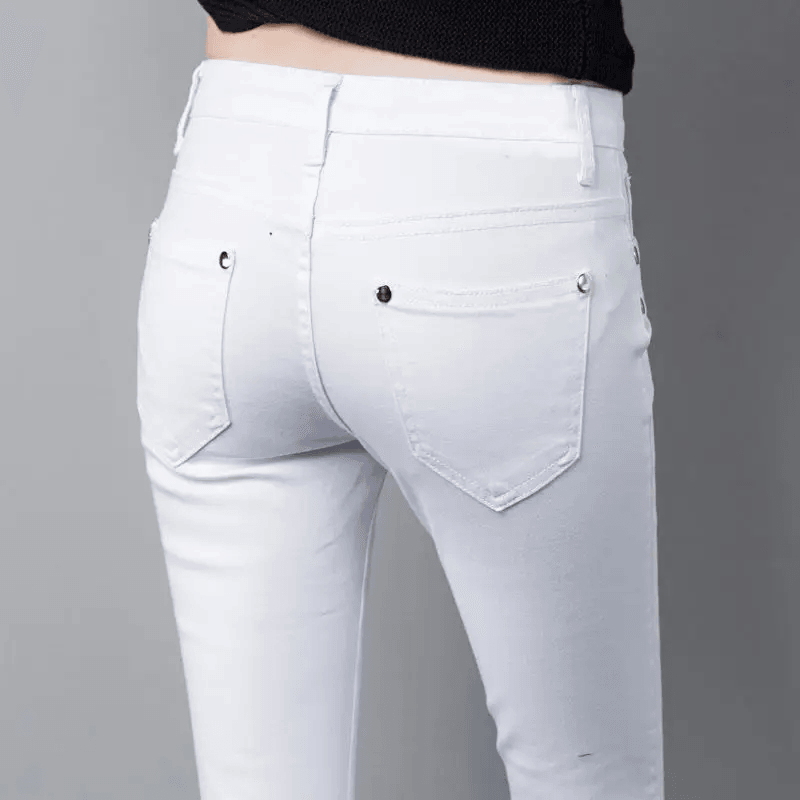 Women Super Skinny White Jeans - 1822