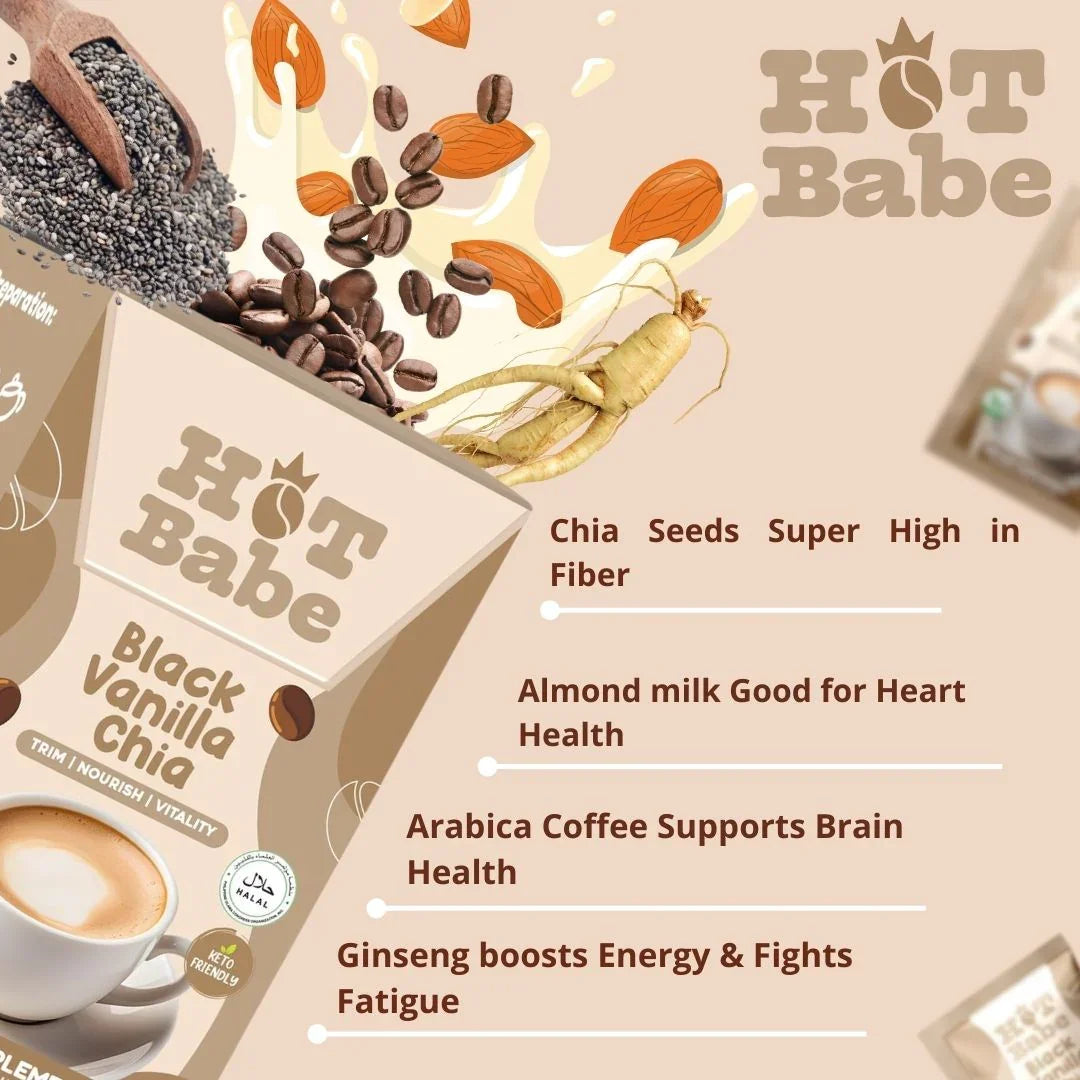 Hot Babe Black Vanilla Chia - 180g