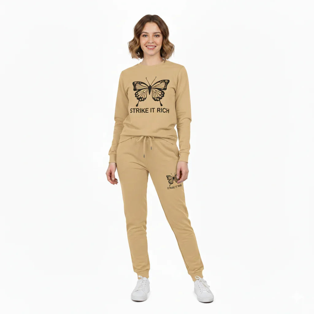 Women's Strike It Rich Butterfly Tracksuit Set #1025