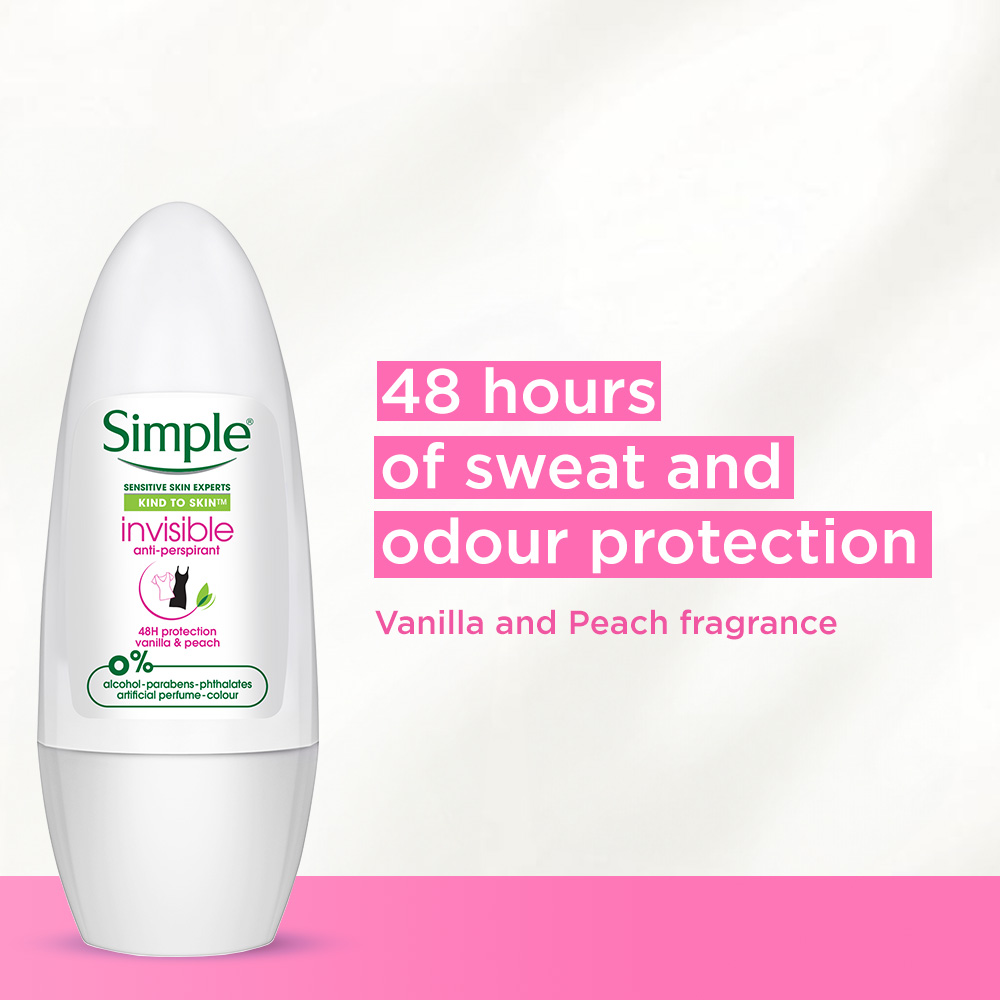 Simple Invisible Anti-Perspirant Deodorant Roll On - 45ml