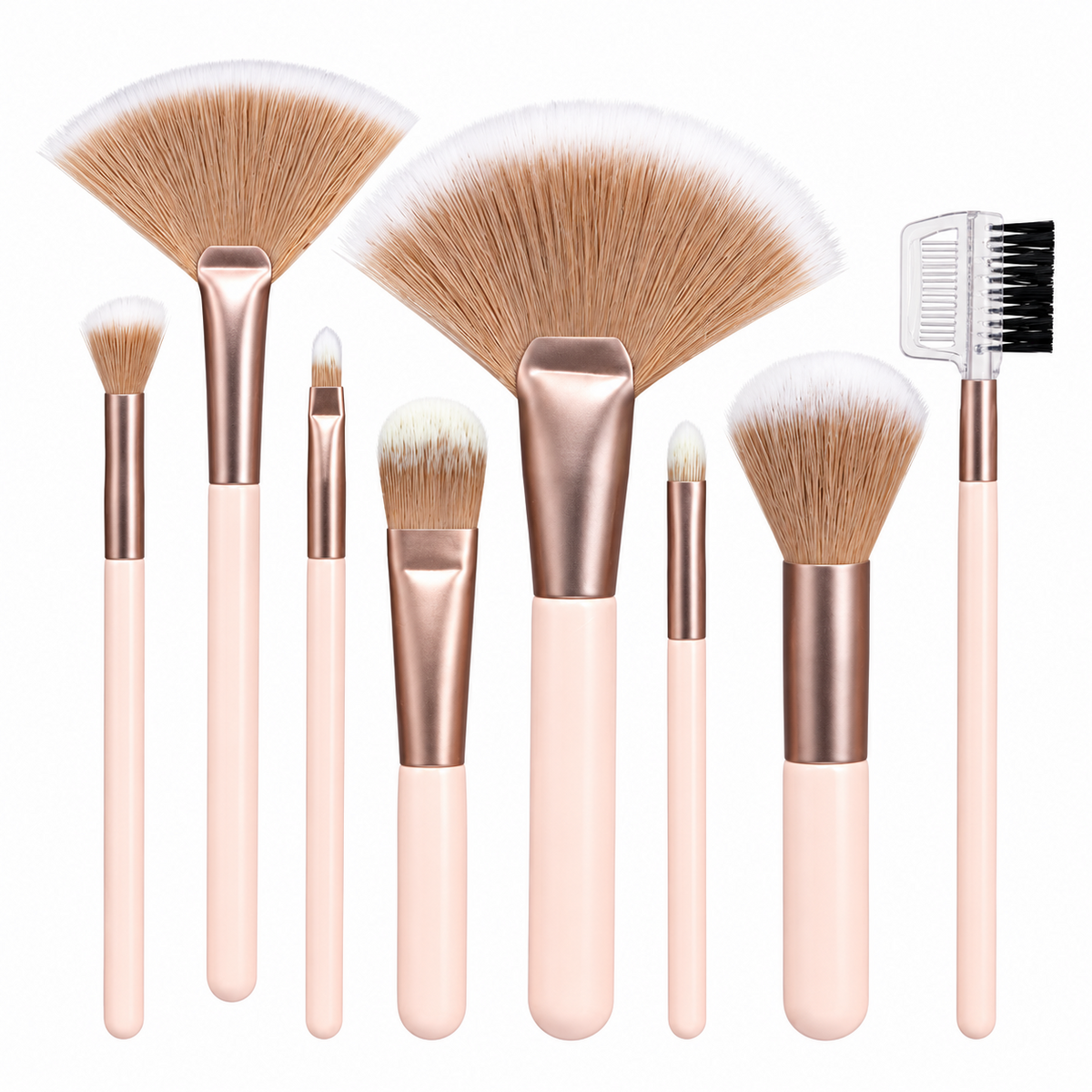 Pink Key 8 Piece Makeup Brush Set - PK6731