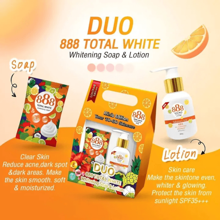 888 Total White Duo Brightening Soap & Lotion Minis Edition