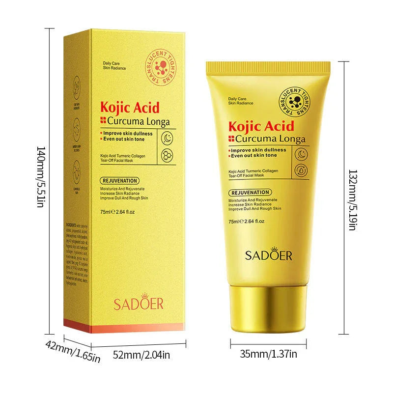 Sadoer Kojic Acid Turmeric Collagen Peel-Off Facial Mask - 75ml