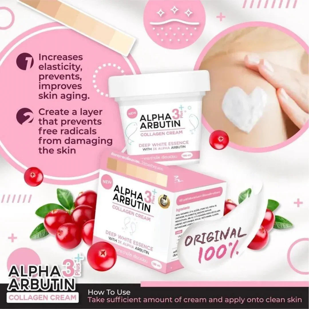 Precious Skin Alpha Arbutin 3 Plus Collagen Cream - 100g