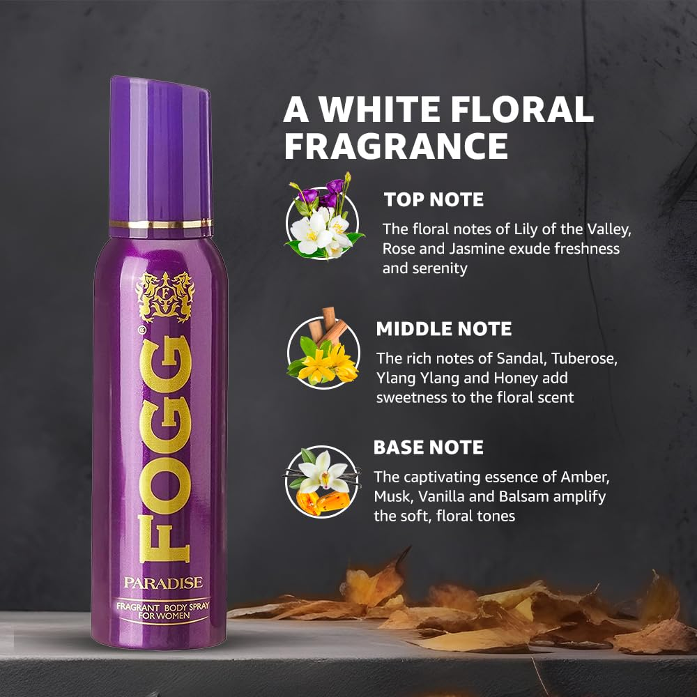Fogg Paradise Fragrant Body Spray For Women - 120ml