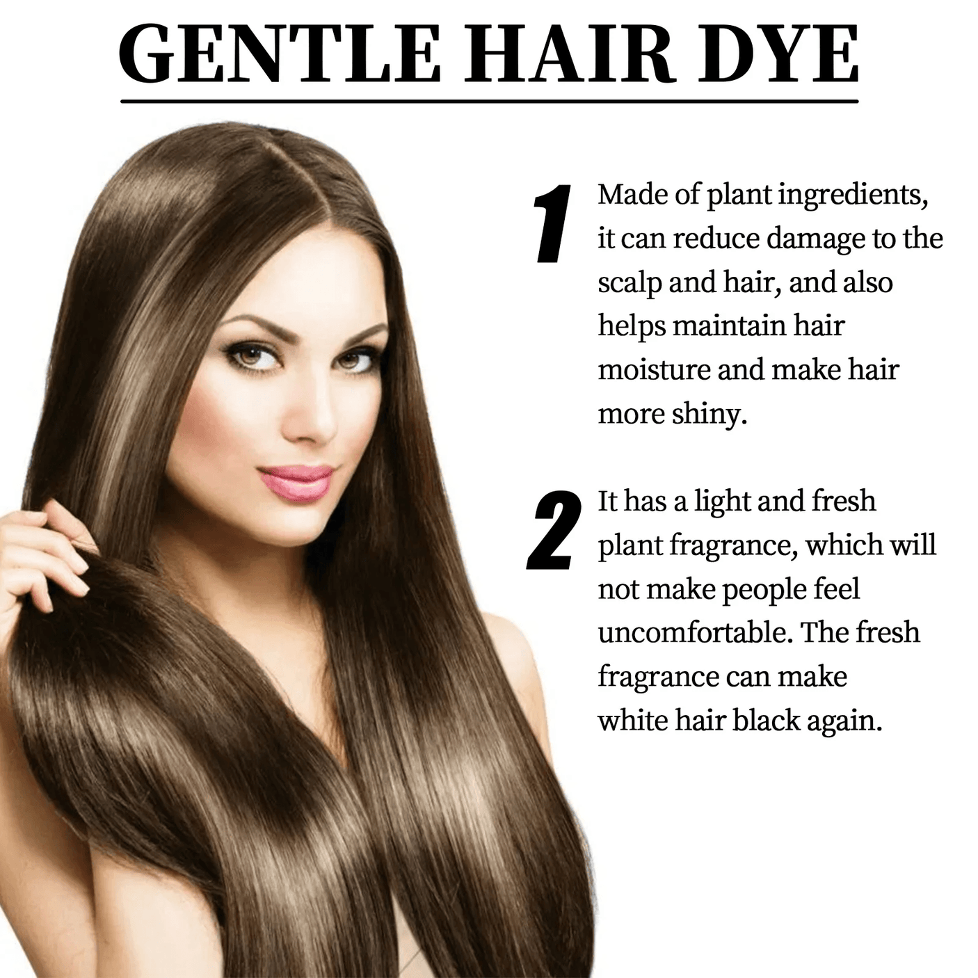 EELHOE Fruit Hair Dye Cream Brown Black - 80ml