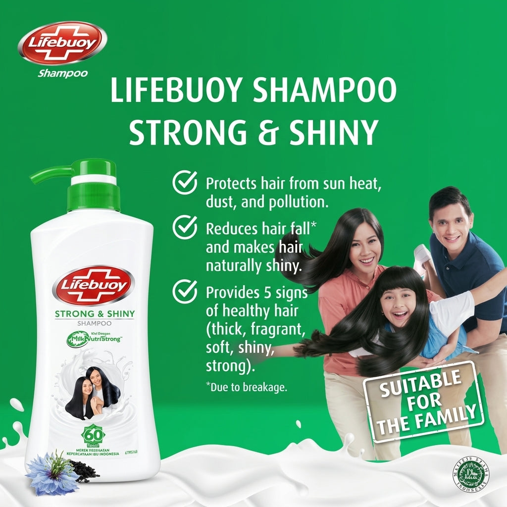 Lifebuoy Strong & Shiny Shampoo - 680ml