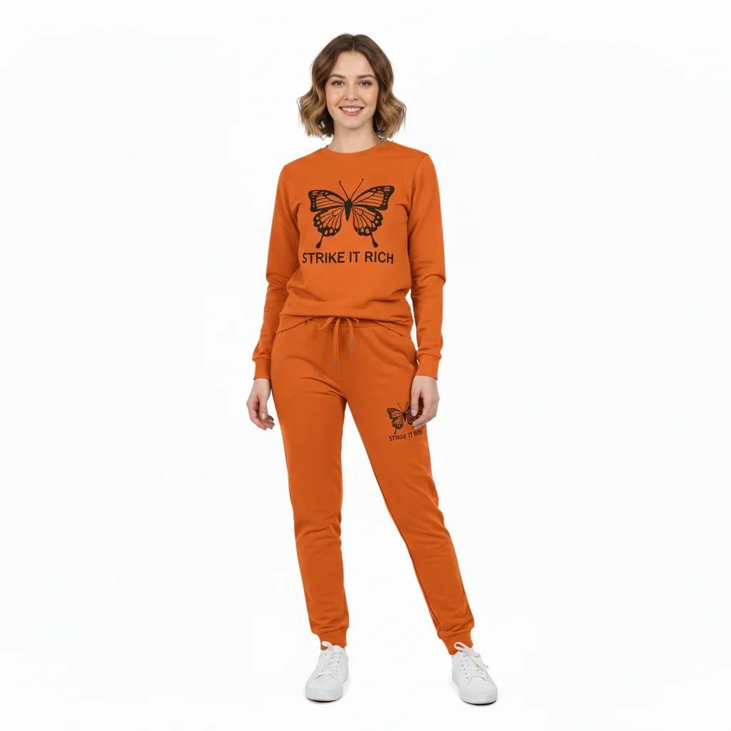 Women's Strike It Rich Butterfly Tracksuit Set #1025
