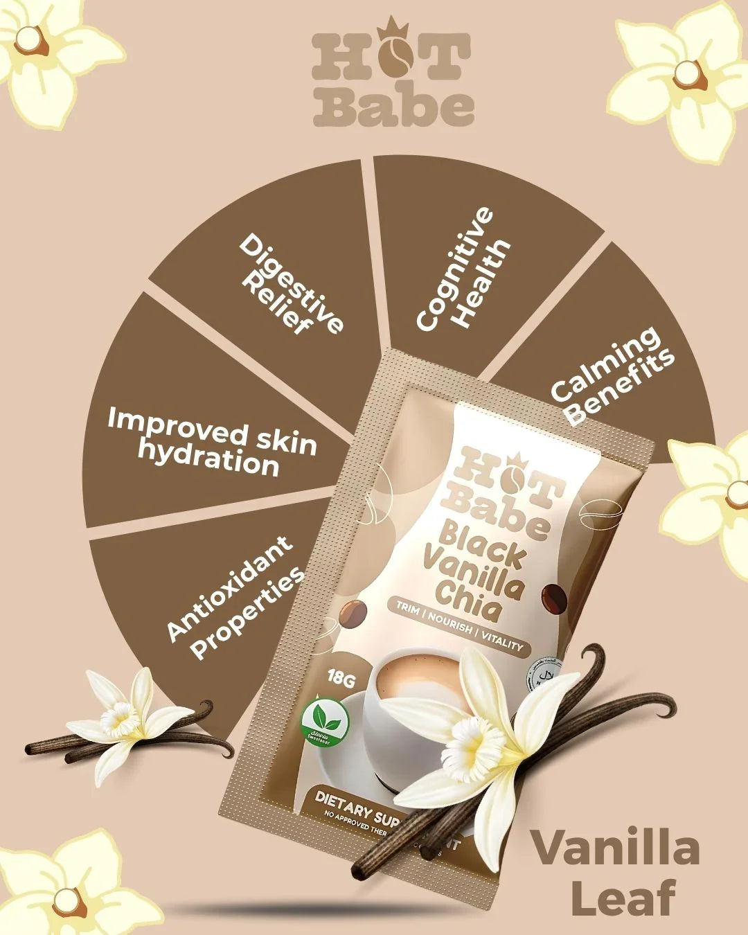 Hot Babe Black Vanilla Chia - 180g