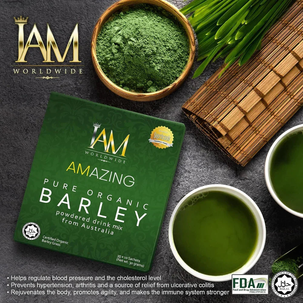 IAM Amazing Pure Organic Barley Powdered Drink Mix - 30g