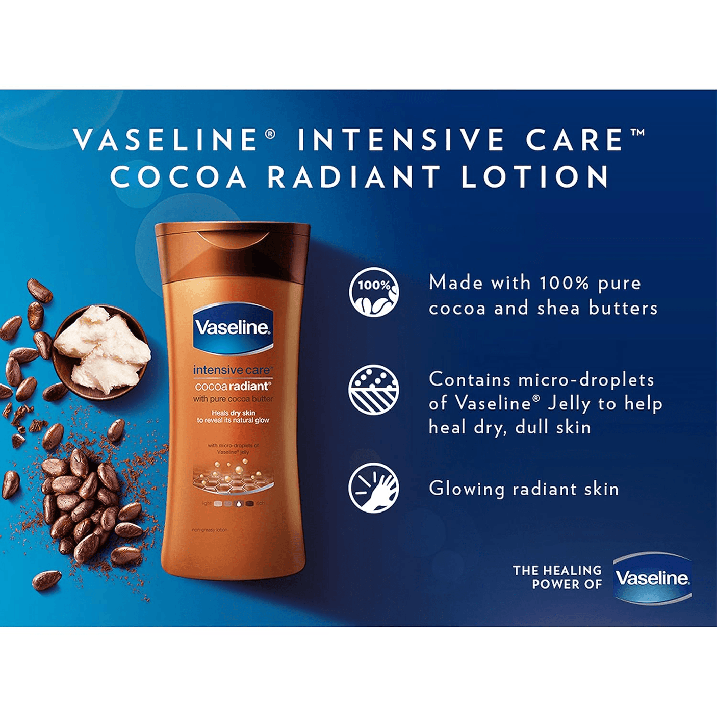 Vaseline Body Lotion Cocoa Radiant Intensive Care - 400ml