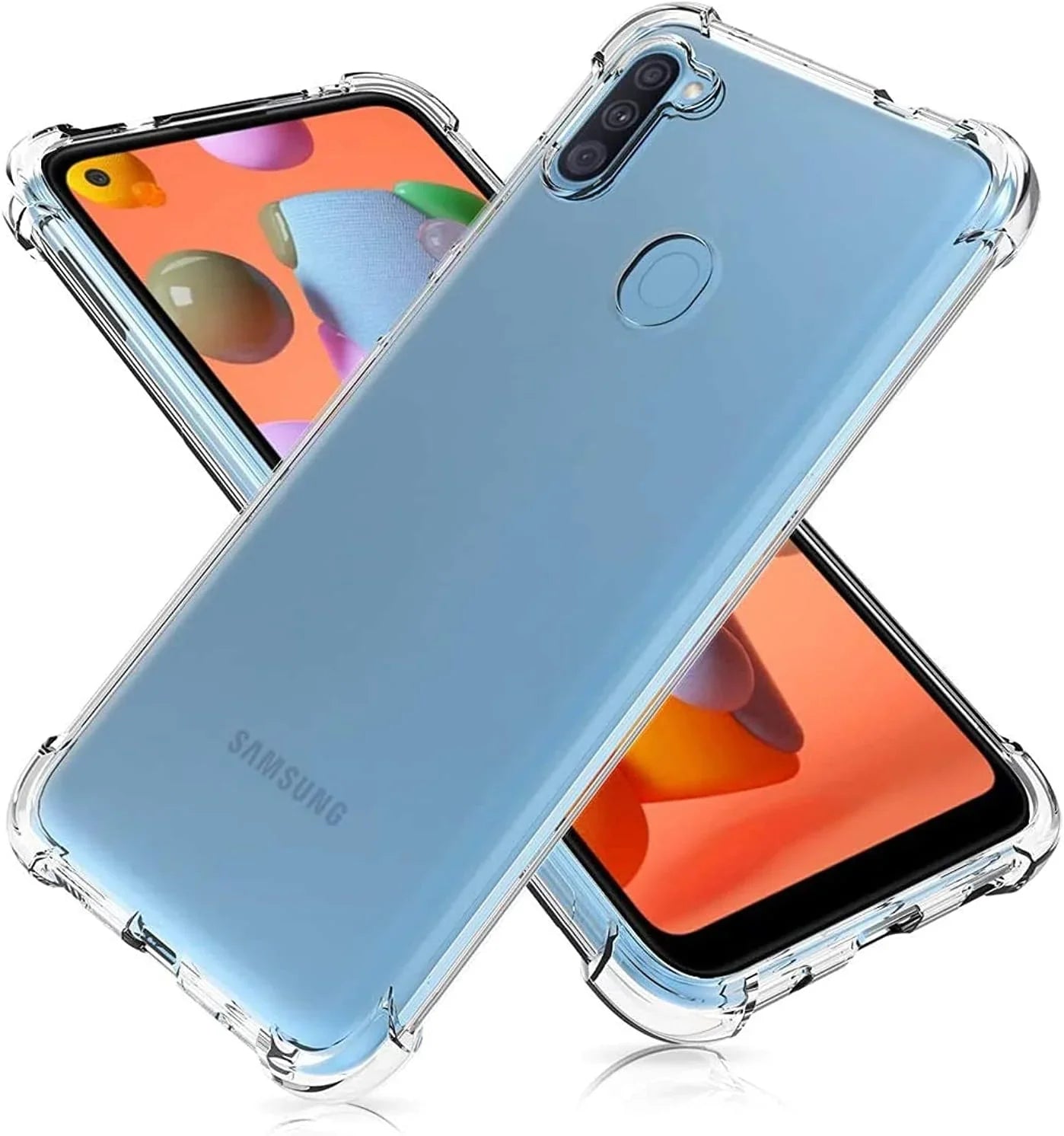 جراب حماية شفاف لهاتف Samsung A11