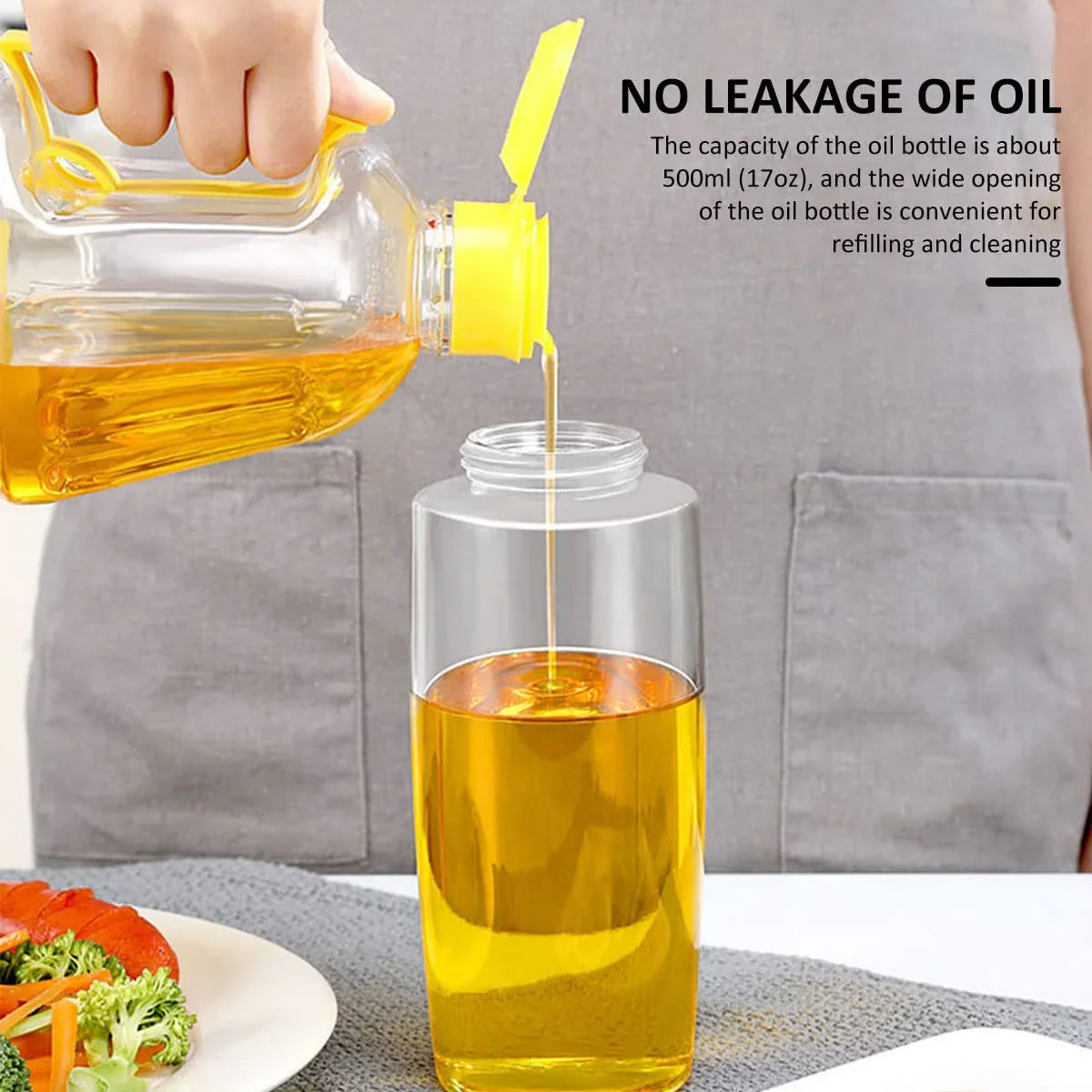 Oil & Vinegar Dispenser Bottle with Measurement Scale - 500ml