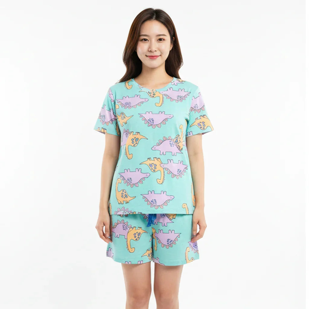 Trendy Cotton T-Shirt & Shorts 2pcs Set #7351
