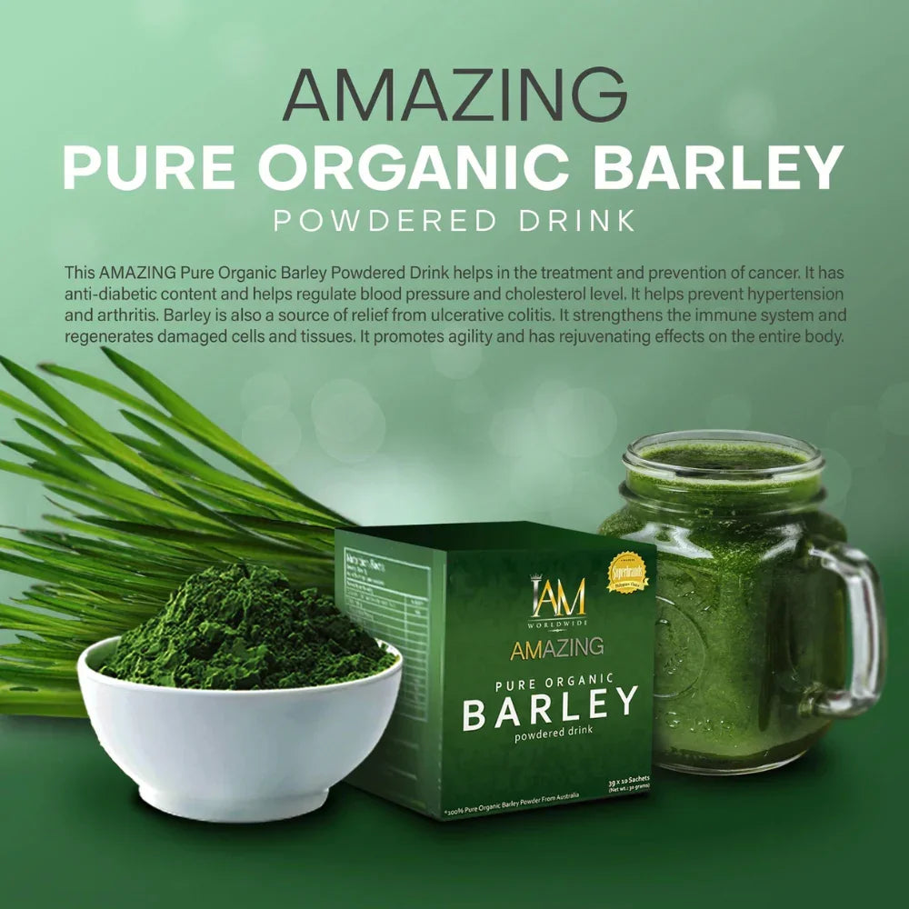 IAM Amazing Pure Organic Barley Powdered Drink Mix - 30g