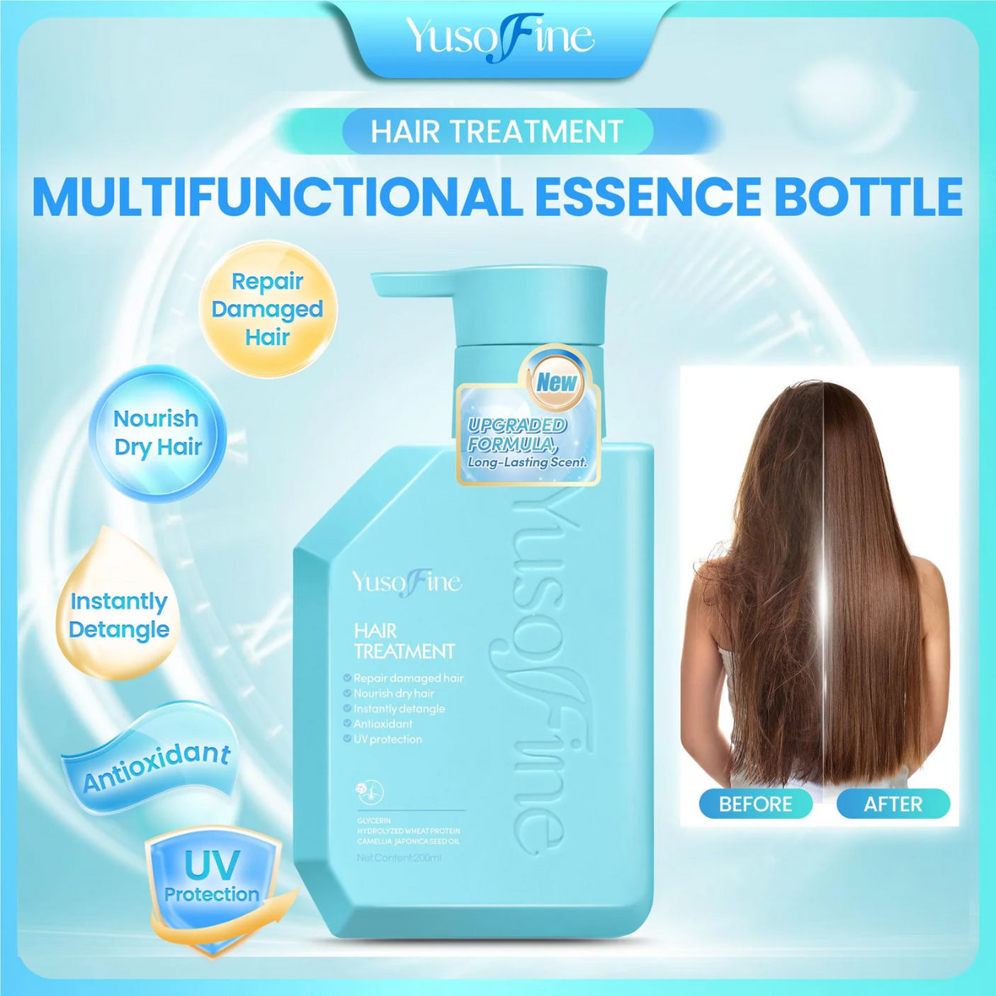 Yusofine Hair Treatment Serum With UV Protection - 200ml