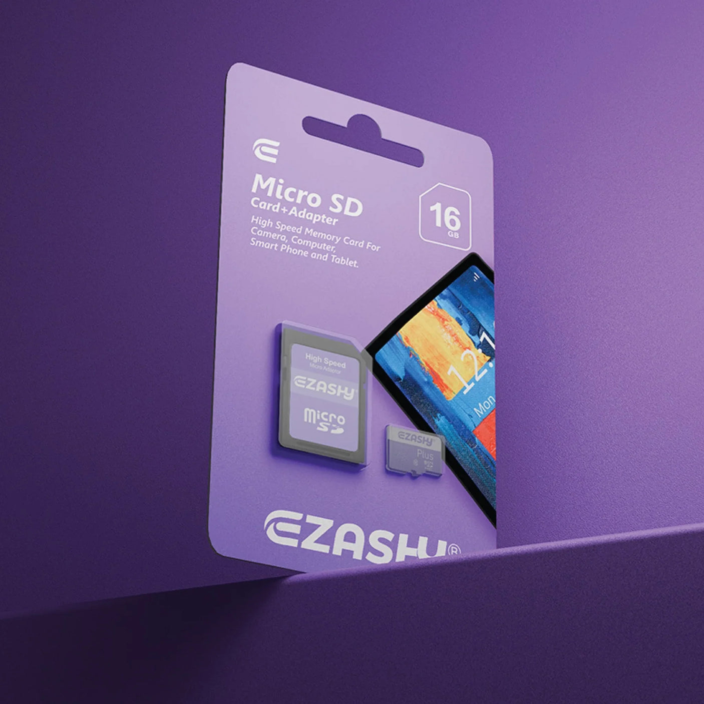 بطاقة ذاكرة EZASHY Micro SD مع محول - 16 جيجابايت