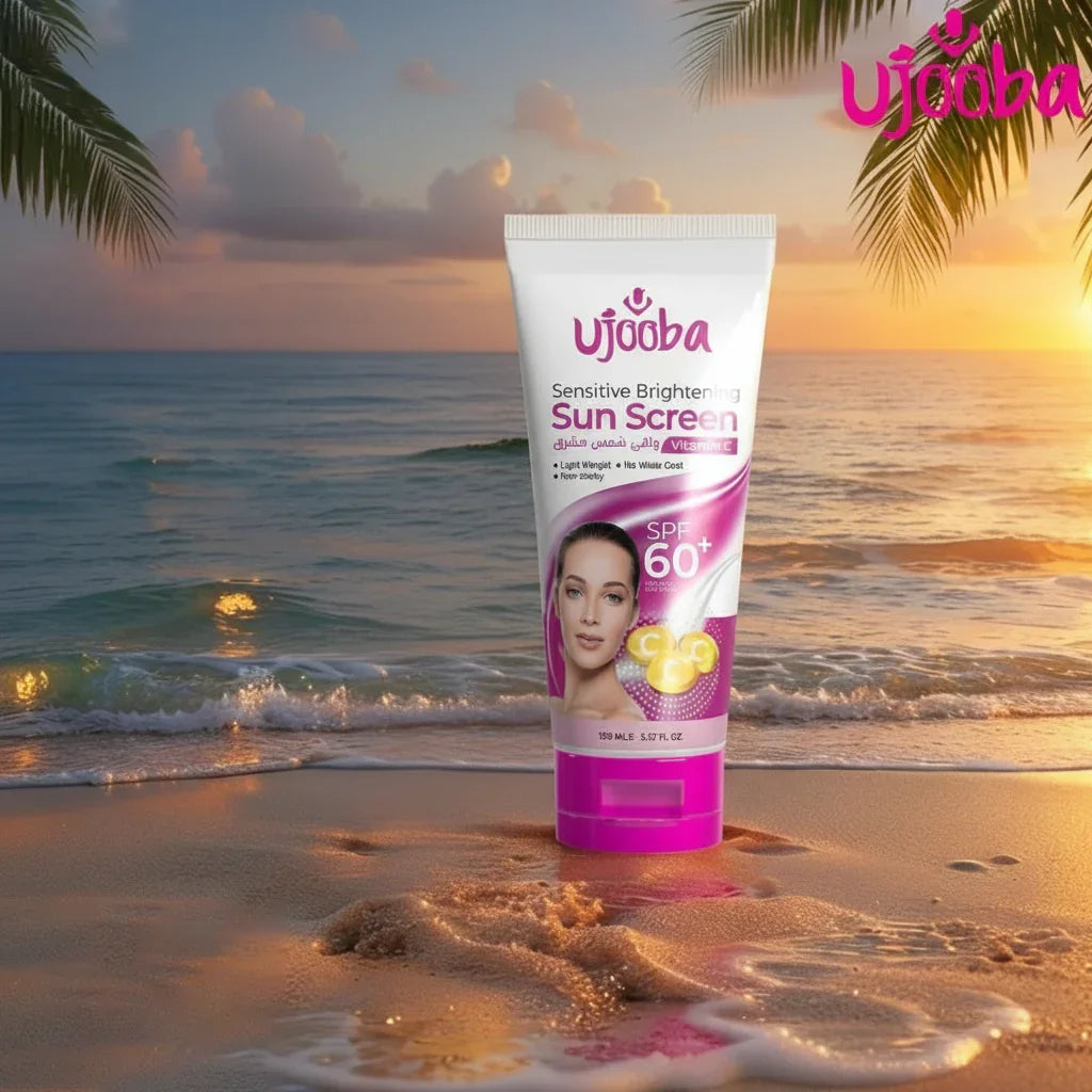 أوجوبا واقي الشمس الساطع الحساس SPF60+ فيتامين C - 150 مل