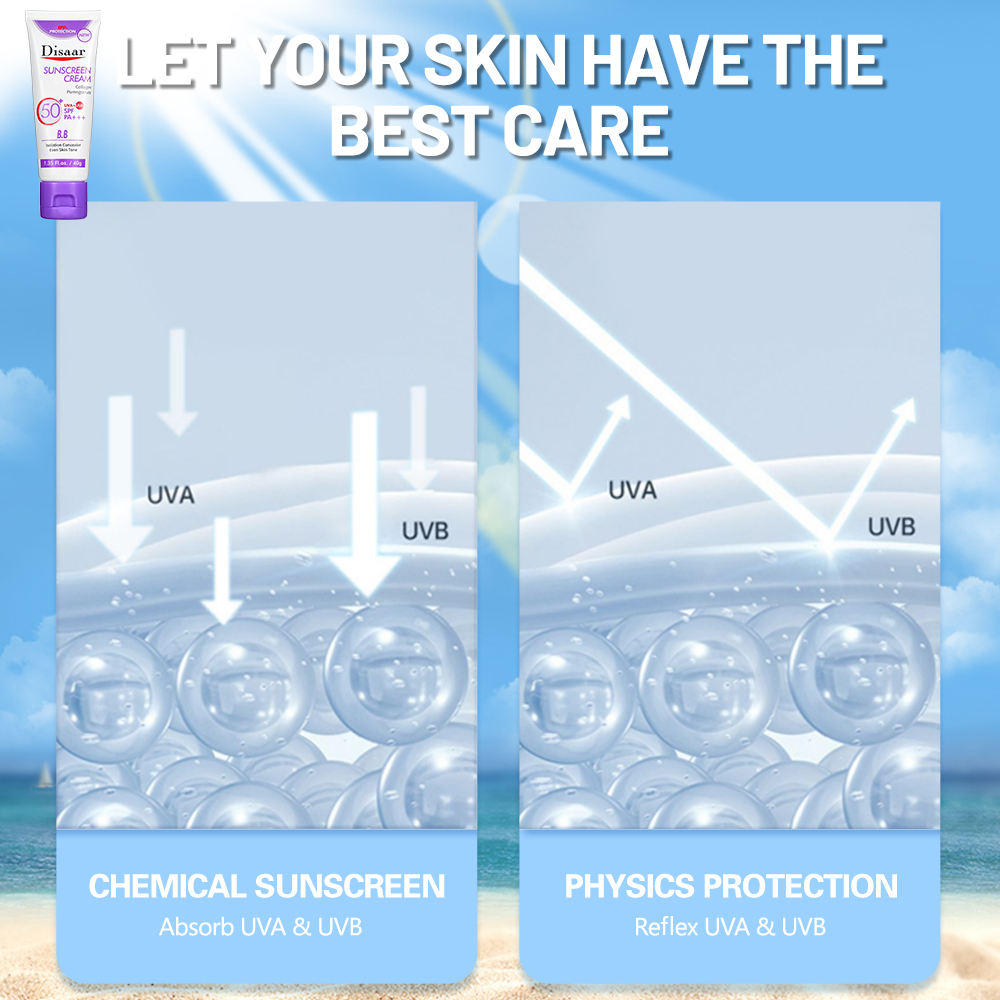 Disaar BB Sunscreen Cream with Collagen & Pomegranate SPF 50+ - 40g