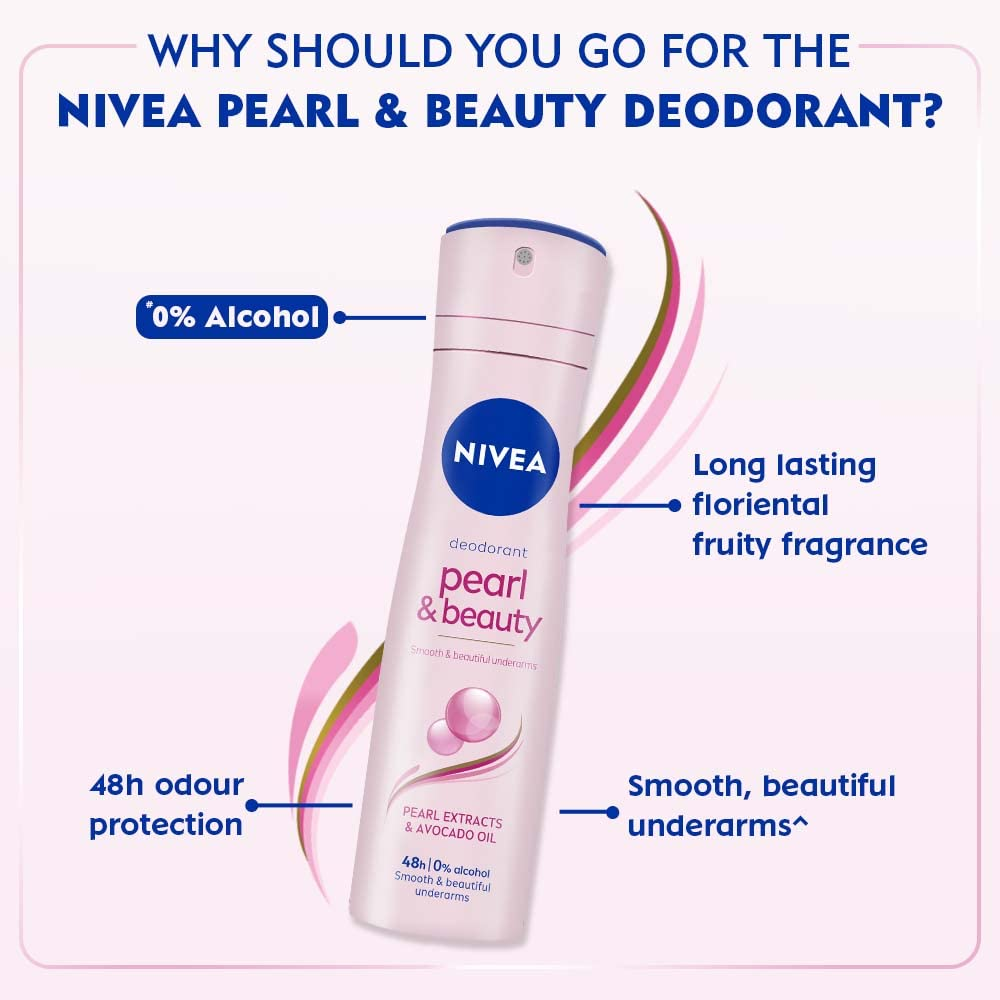 Nivea Pearl & Beauty Deodorant Body Spray - 150ml