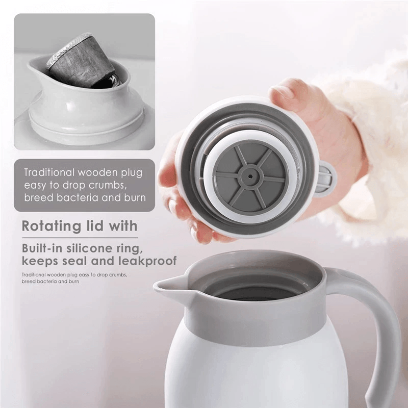 High Capacity Stainless Steel Vacuum Flask Coffee Pot - 1200ml